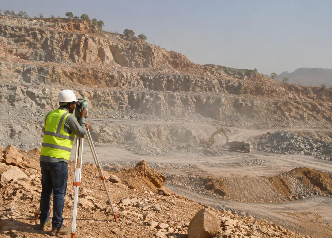 Environmental surveyor at a quarry operation